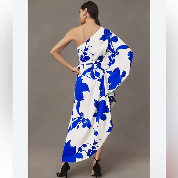 Anthropologie | Dresses | Hutch Stretch Satin Oneshoulder Maxi Dress |  Poshmark